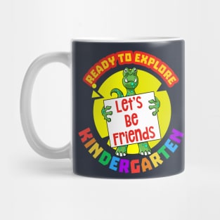 Ready to explore Kindergarten | Cartoon Dinosaur Mug